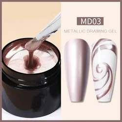 BORN PRETTY Super Bright Metallic Gel Paint, Gold & Silver Mirror Finish, 5ML (Rose Gold)