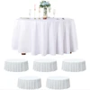 White Round Tablecloths Overlay Cover, Smooth Fabric Table Cloth, Wedding Party, Hotel Decor, Multi Size Optional, 145-335cm 1