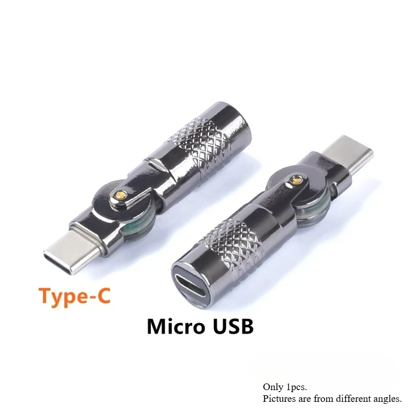 Revolving USB Type-C to Micro USB Adapter - High-Speed Charging & Data Transfer