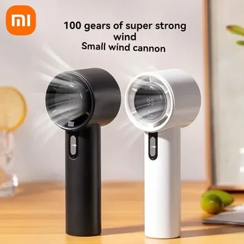 Ventilatore portatile ultra silenzioso Xiaomi, 100 velocità Mini ventilatore turbo portatile ricaricabile tramite USB per ufficio e viaggi con indicatore LED 1