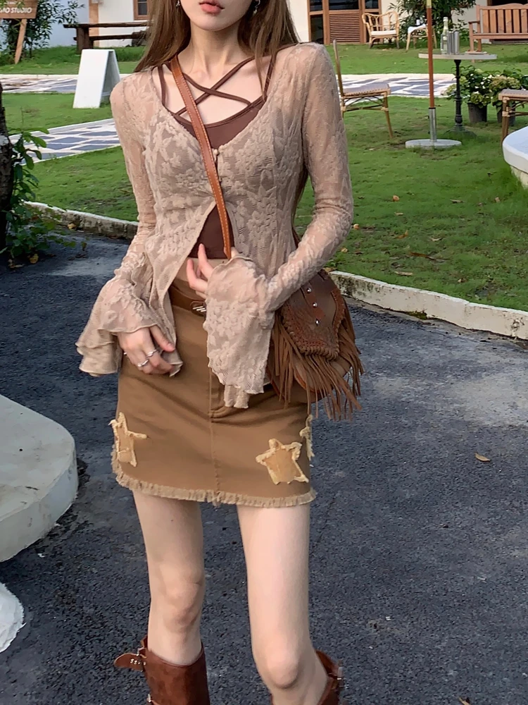 REVIEW FOR KOREAN STUDENT WINTER WOOLEN SKIRT YV2329