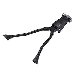 Durable Stainless Steel Foldable Double - Leg Bike Kickstand for Mountain and Road Bikes (Blackunadjustable)