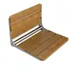 Folding Wall Mounted Teak Wood Fold Down Shower Seat Wood Stool Bench For Inside Shower, Bathroom Fold Up Show 1