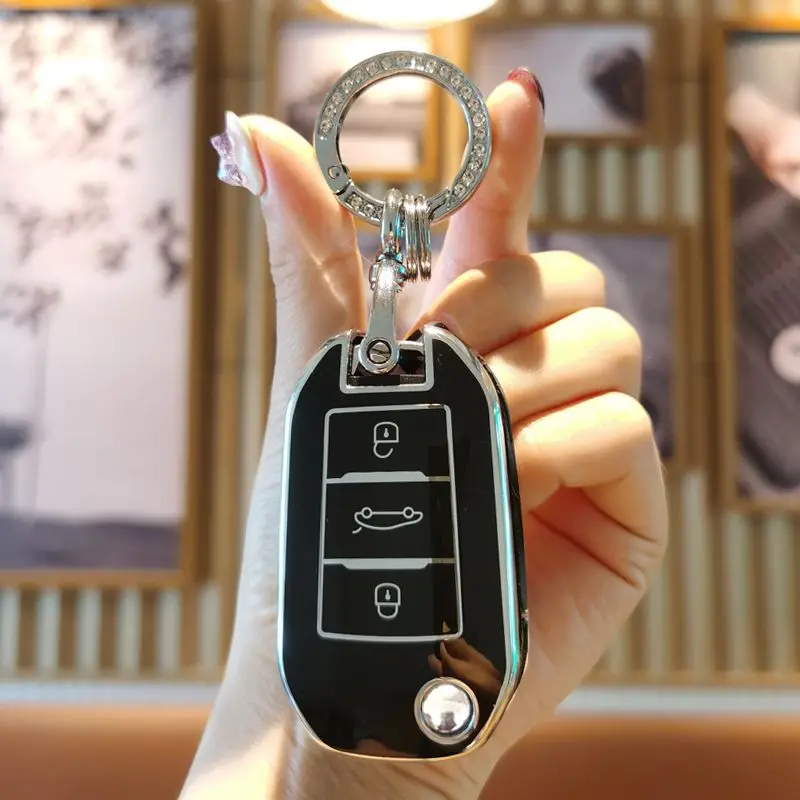 Portachiavi Fob Cover Con Portachiavi Per Peugeot 508 Citroen C3 C5 C4 Ds 5 3 Per Citroen C4L Cactus C5 C3 C6 C8 Picasso Xsara