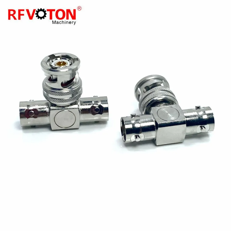 Free shipping triax bnc male to two female tee adaptor 1553B connector for  use with 7078-TRX cables 237-TRX-T - AliExpress