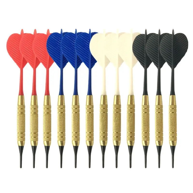 12pcs/set Soft Nylon Tip Darts PC Shaft for Electronic Plastic Home B 3pc nylon round plastic color easy pull buckle lanyard telescopic buckle mobile phone lanyard universal badge sling lanyard