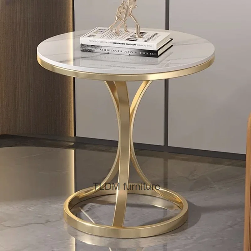 

Роскошный кофейный столик в скандинавском стиле, простой креативный журнальный столик для гостиной, балкона, Круглый высококачественный, низкая мебель для дома