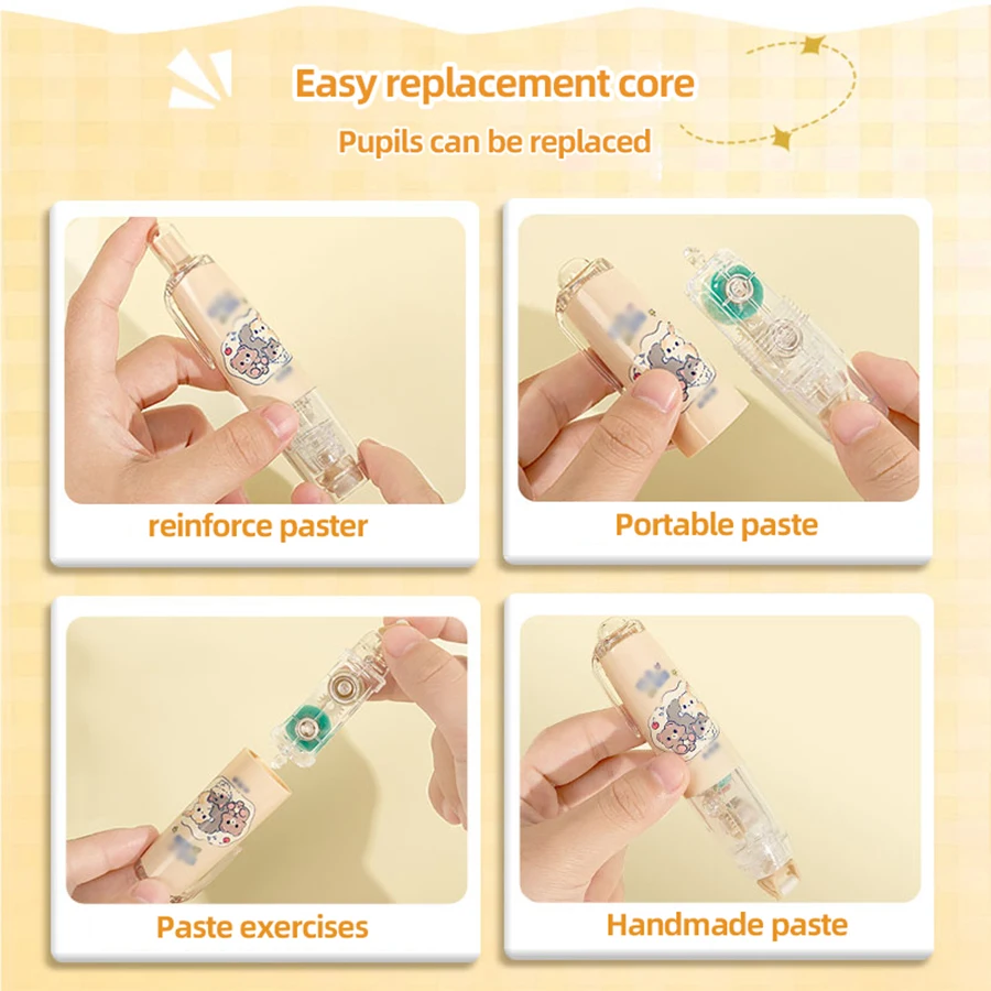 5M Can Replace The Core Press Type Glue Double-sided Adhesive Correction Student Supplies Wrong Question Modification 1Pcs
