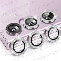 Premium Metal Lens Ring Camera Protector with Tempered Glass - Samsung A25 4G (Siliver Diamond)