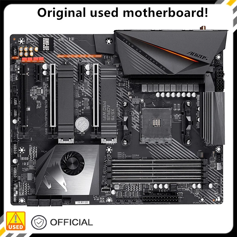 Per X570 Aorus Pro Presa Per Scheda Madre Wifi Am4 Per Amd X570 Ddr4 M.2 Nvme Sata3 Scheda Madre Usata Desktop Originale