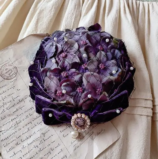 

Европейский винтажный цветочный Верх головного убора