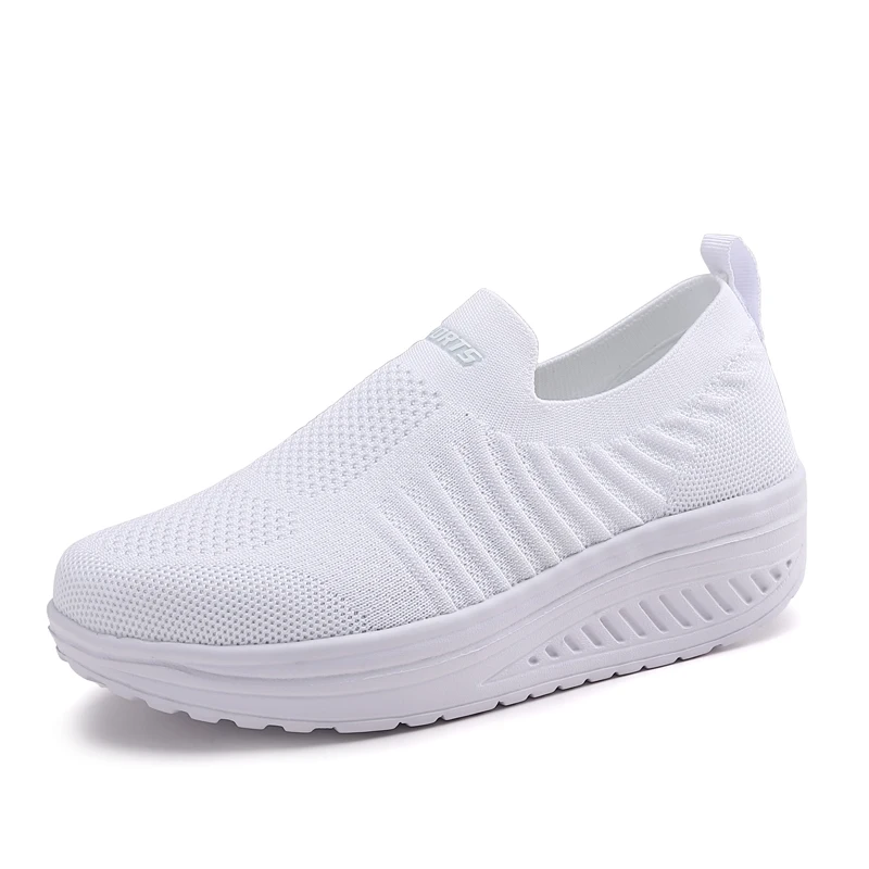 Women Casual Shoes Fashion Breathable Walking Mesh Flat Shoes Sneakers Women High quality HigherShoes White Female Footwear Womens Sneakers