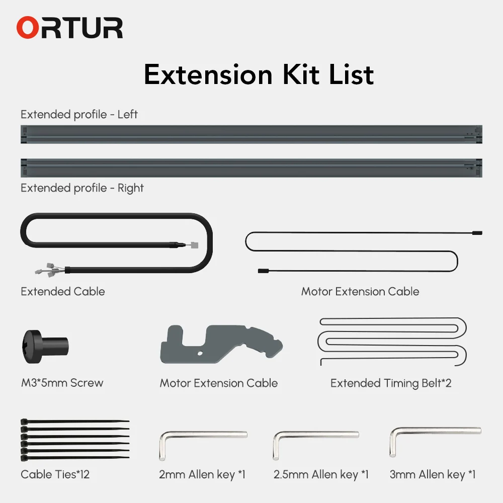 ORTUR OLM3 Y-axis Extension Kit 850x400mm for Engraving Cutting Machine