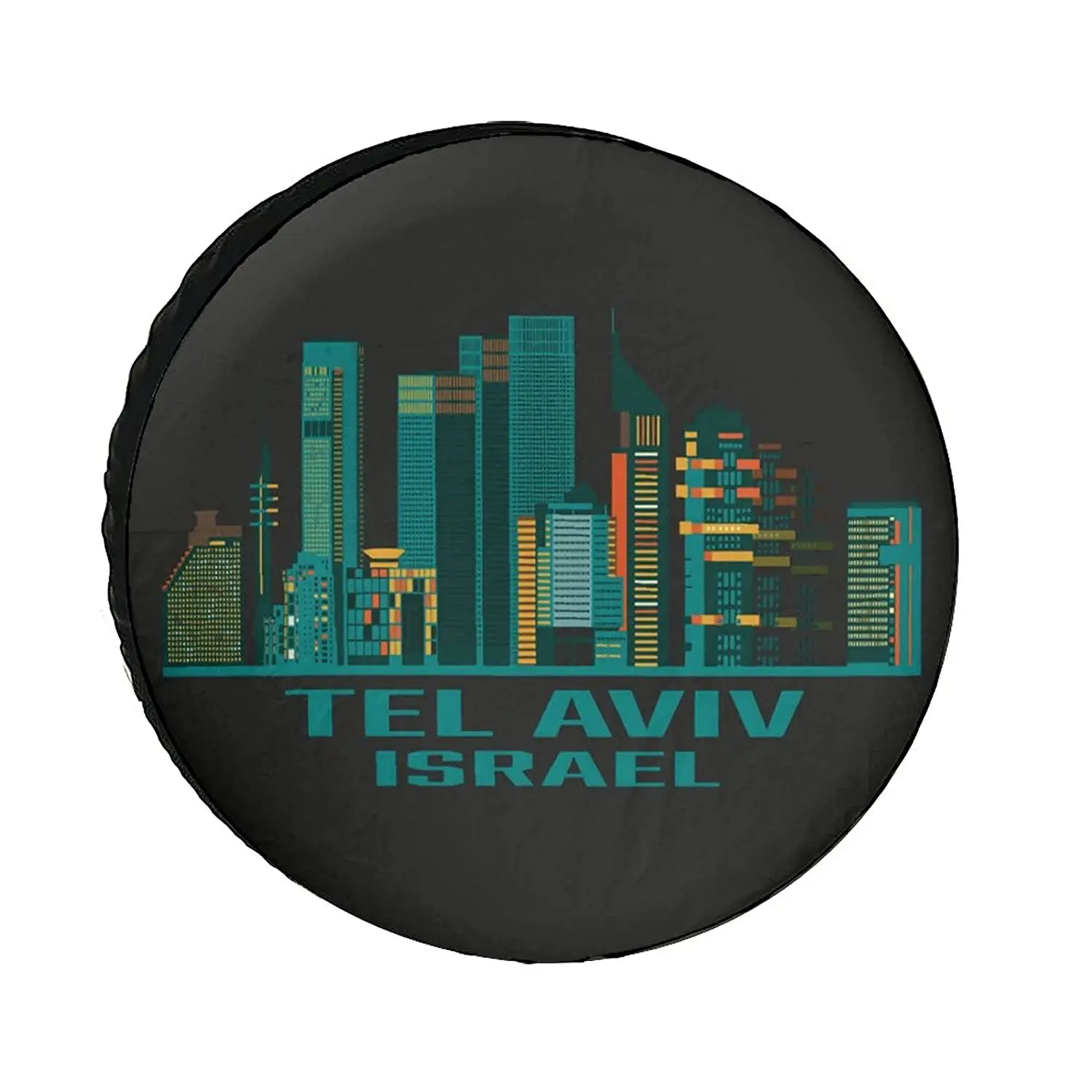 

Israel Tel Aviv Universe Exploration Tire Covers Wheel Cover Protectors Weatherproof UV Protection Spare Tire Cover