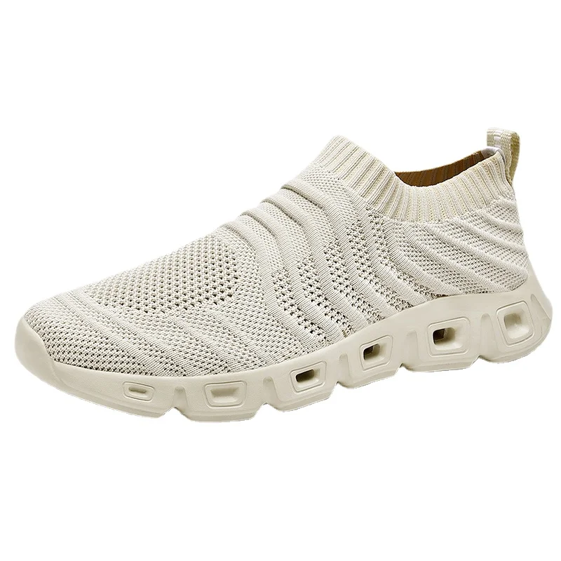 

2023 Men Shoes Sneakers Men Breathable Air Mesh Sneakers Slip on Summer Non-leather Casual Lightweight Sock Shoes Men Sneakers