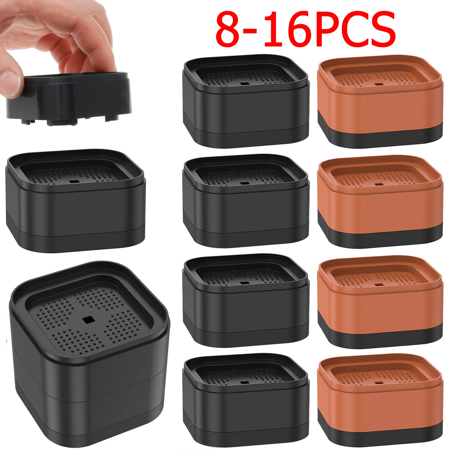 Adjustable Non-Slip Furniture Riser Pads for Tables and Sofas (8-16 Pieces)