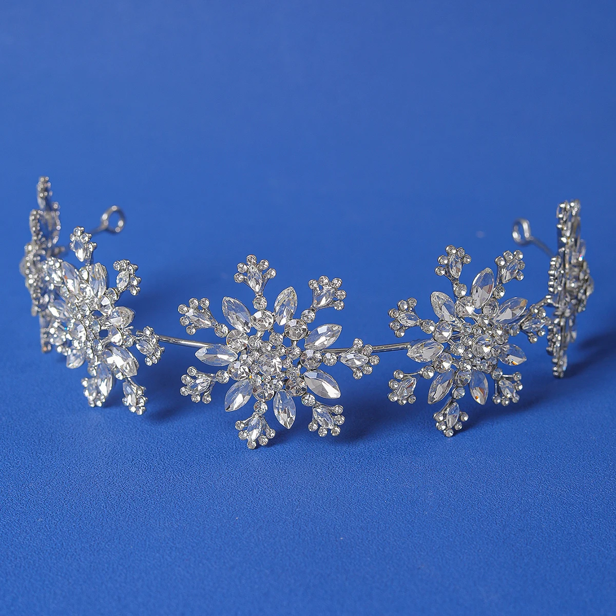 Fashion Silver Color Bridal Women Headbands Snowflake Plate Wedding Hairbands Hair Accessories Crowns