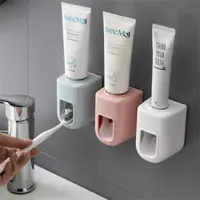 Removable Cleaning Lazy Toothpaste Holder Automatic Toothpaste Squeezer Hole-free Wall-mounted Bathroom Organizer Nordic Style 2