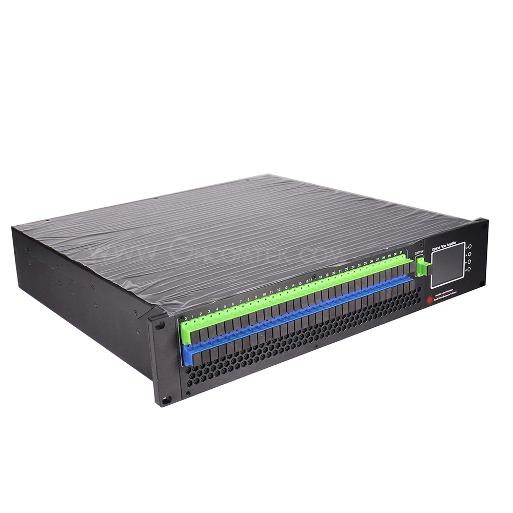 32 port 23dBm WDM Power EDFA Fiber Optica Amplifier For CATV Pon System softel 1550nm amplifier catv 23dbm 16 port edfa