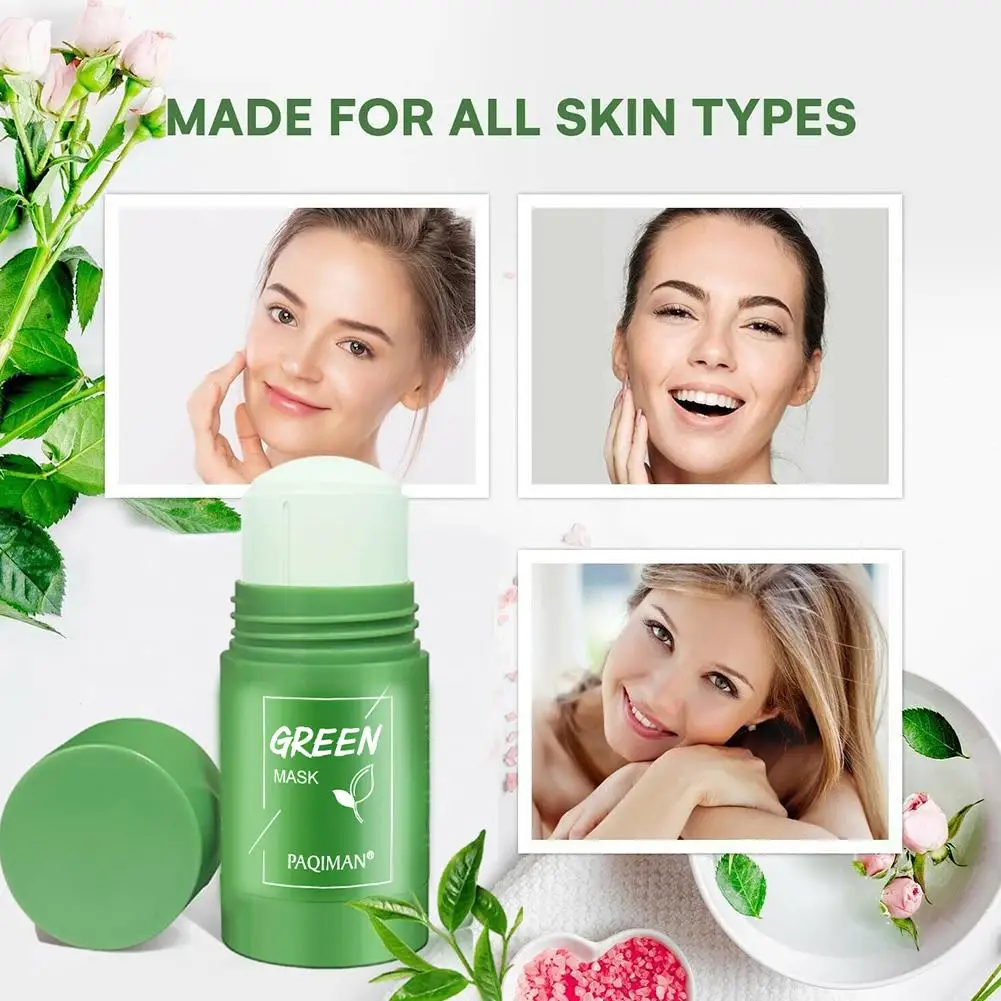 Green Tea Mud Mask Moisturizing Shrink Pores Blackhead Acne Facel Deep Cleaning Masks Stick Korean Skin Care Beauty Health