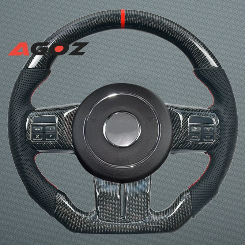 

Real Carbon Fiber Steering Wheel FOR Jeep Wrangler JK Compass Grand Cherokee Customized Car Acesssories