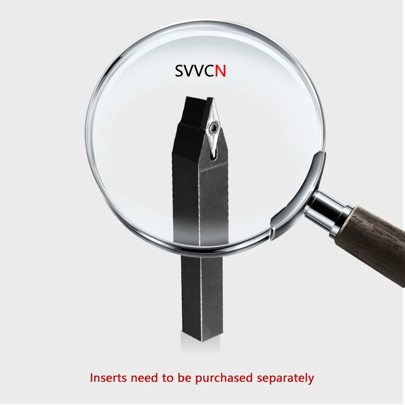 SVVCN1616 SVVCN2020 SVVCN2525 외부 터닝 도구 커터 바, CNC SVVCN 선반 바 터닝 홀더