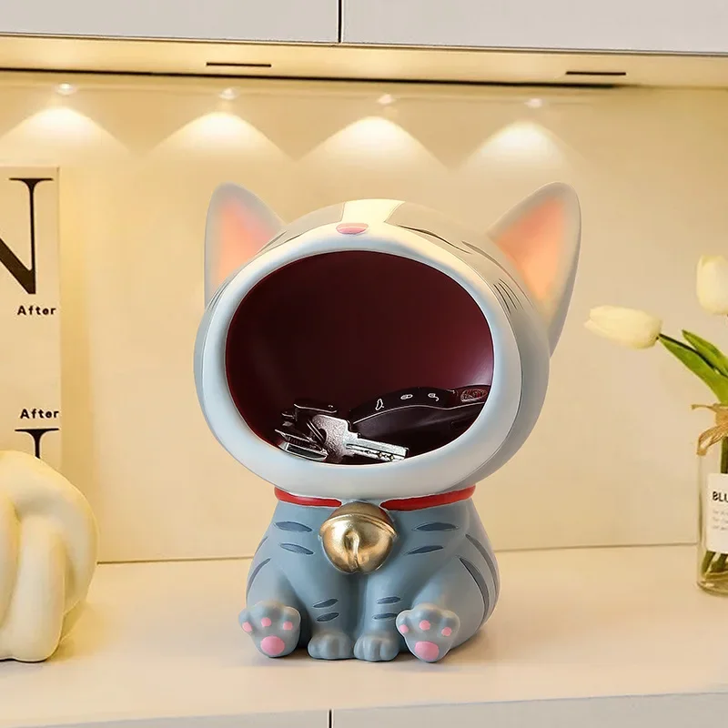 

Creative cat key storage ornaments cute entrance porch shelf living room entrance shoe cabinet home decorations