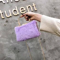 Shoulder bag for women Fluffy bag for women 2022 New fashion hand-held cross-body bag for banquet fluff bag for women with chain