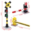 Marumine Bricks MOC Train Crossing Railroad Aisel Model Set Sliding Bar with 53401 Straight Tracks City View Building Blocks Toy 6