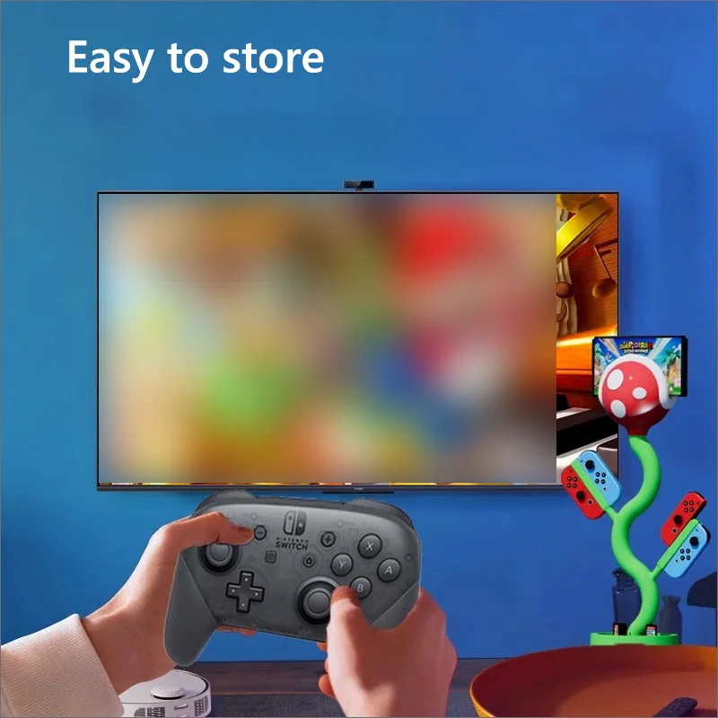 스위치2 쵸퍼 충전 스테이션 독, 조이콘 컨트롤러 홀더 4개, N-Switch2 HDMI용 카드 케이스 10개 포함 올인원 스탠드