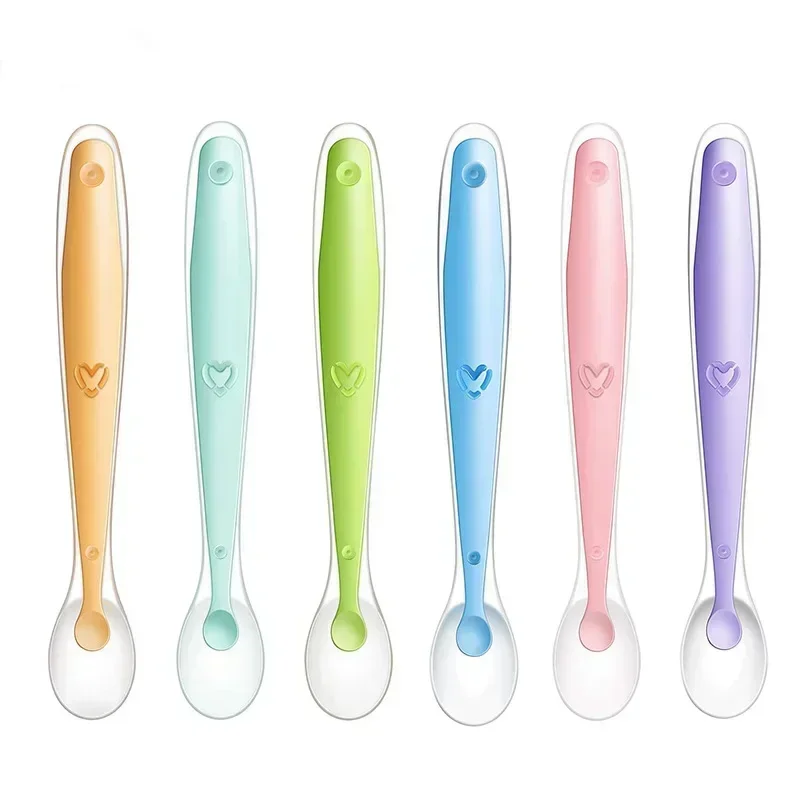 1PC Silicone Spoons for Baby Infant Feeder Spoons Silicone Feeding Spoon Silicone Cutlery Set Baby Cutlery for Children Kids Soft Safety Feeding BPA Free Baby Utensils Flatware