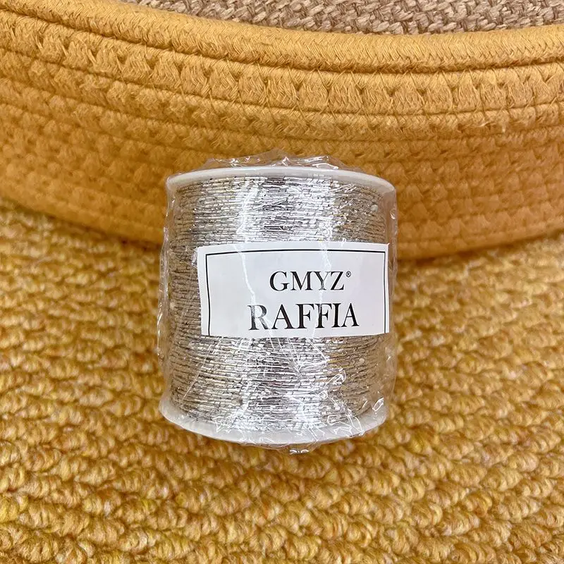 Featured Woven Yarn Silver Core Yarn Feve Same Style Sparkling Silver Thread DIY Hand Crochet Bag Fancy Wire Yarn for Crochet 4