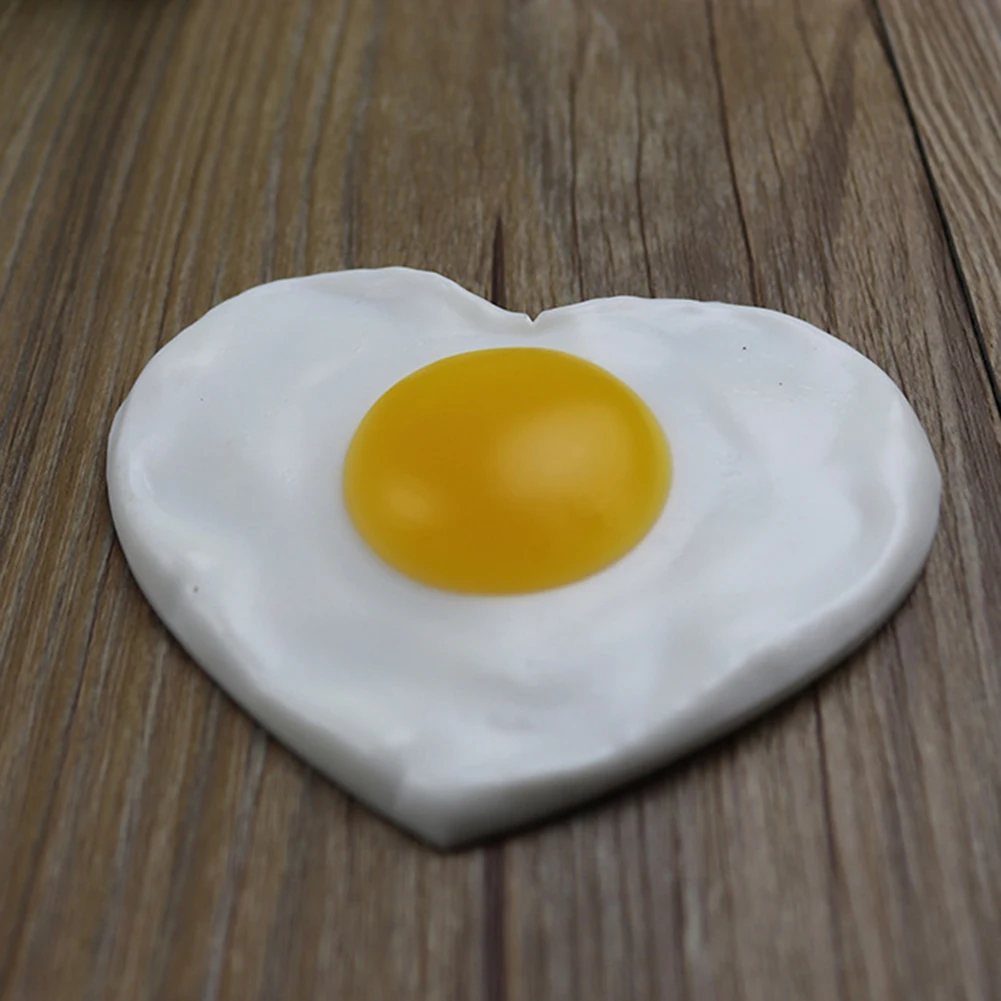 Food Model Kitchen Food Toys Fake Fried Egg Simulated Poached Egg Model Prop Artificial Novelty Toy Dollhouse Miniatures Food Birthday