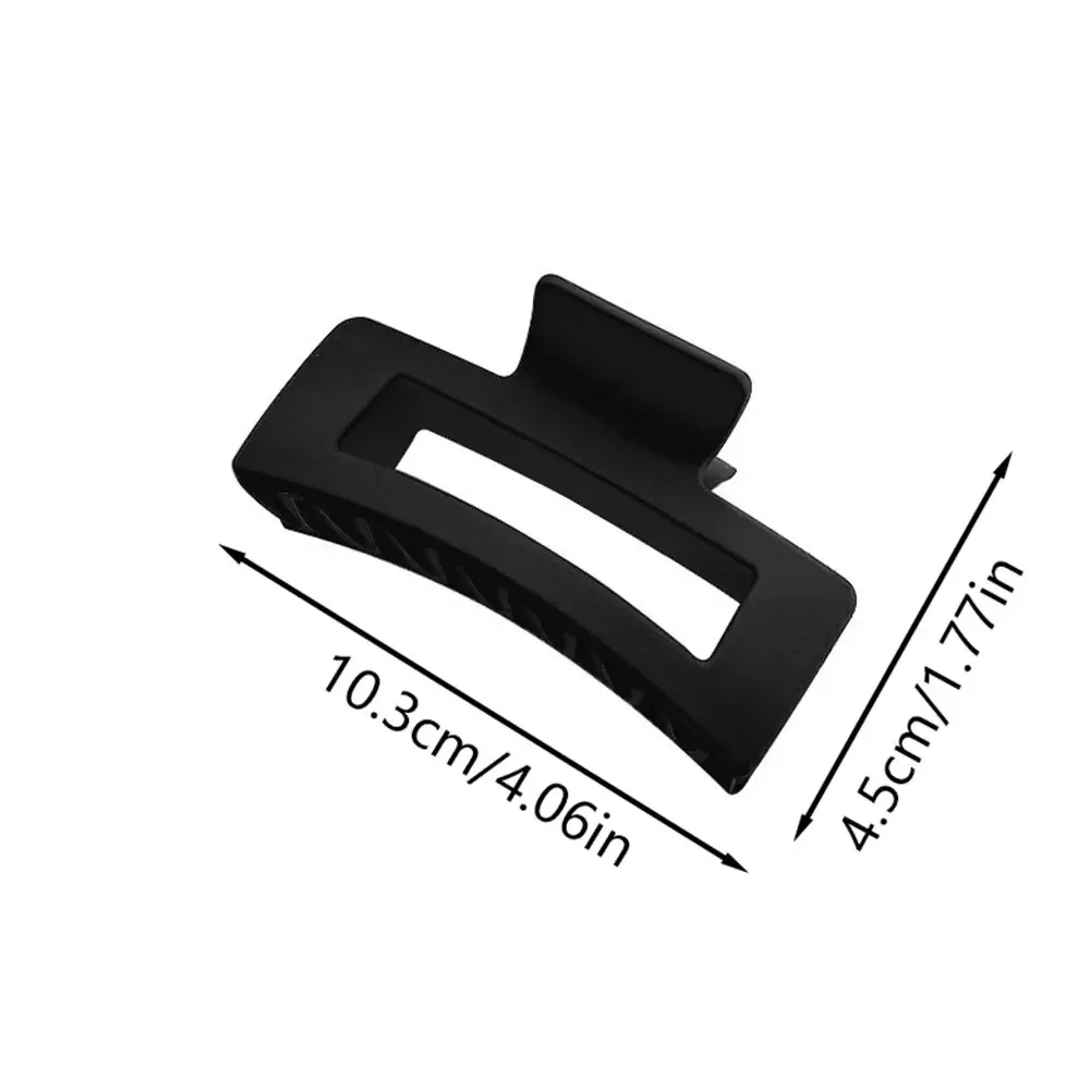 Plastic Hair Accessories 1Pc Ladies Retro Temperament Simple Fashion Frosted Geometric Rectangular Cutout Updo Shark Hair Grab