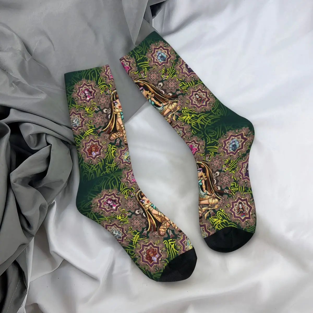 Inverno Caldo Casual Donna Uomo Cleo De Nile Monster Calzini Alti Calzini Da Basket Antiscivolo