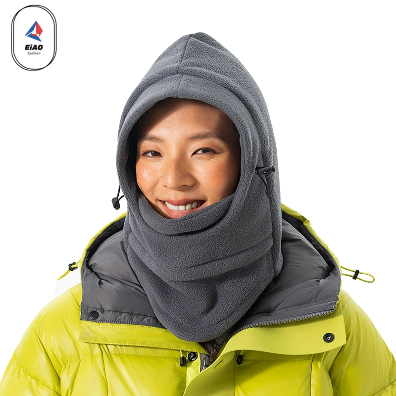 Winter Fleece Hat Men thicker Beanie Hat Ear Protection Knitted Caps Wool Neck Scarf Cap Outdoor Windproof Plush Warm Ski Caps