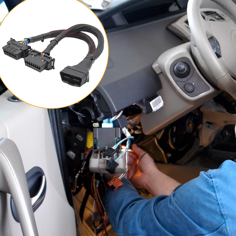 OBD2 - ͽټ ̺, 12-24V ڵ ڵ   ĳ, 1 in 2 ȯ OBD2   