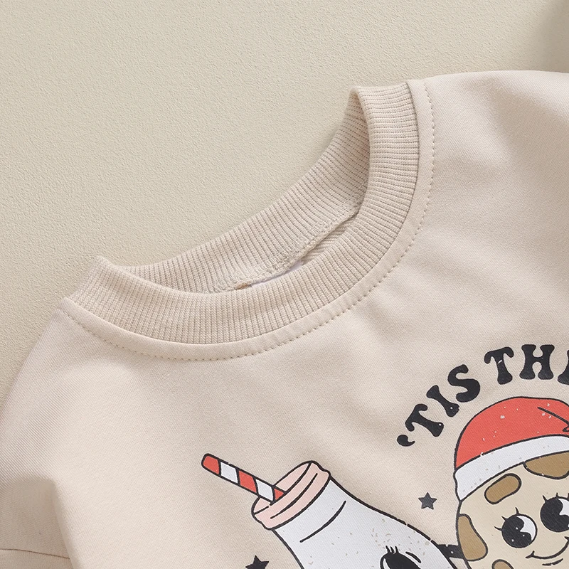 

SHUING Infant Baby Girl Boy Christmas Romper Cute Cartoon Groovy Christmas Printed Long Sleeve Crewneck Fall Clothes