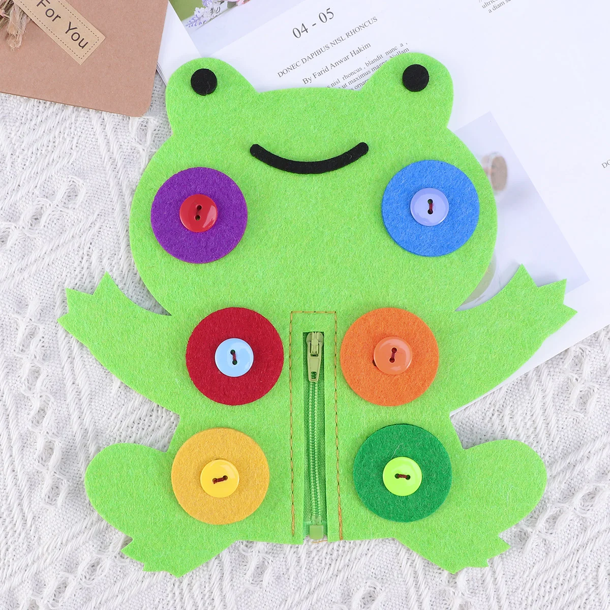 

Button Toy Teaching Aids Non-woven Manual Early Learning Toys Education Kindergarten