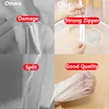 Clothes Hanging Dust Cover Wedding Dress Cover Suit Coat Storage Bag Transparent Fully Enclosed Clothes Cover With Zipper 4