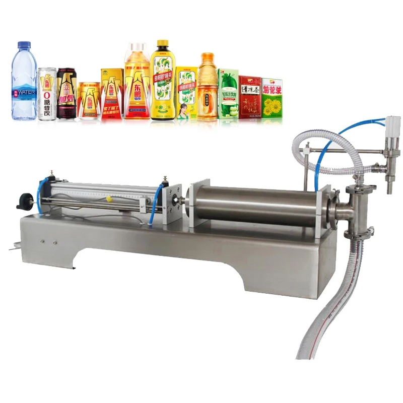 

100-1000mL Pneumatic Piston Liquid Filler Shampoo Water Wine Milk Juice Vinegar Oil Detergent Soap Filling Machine