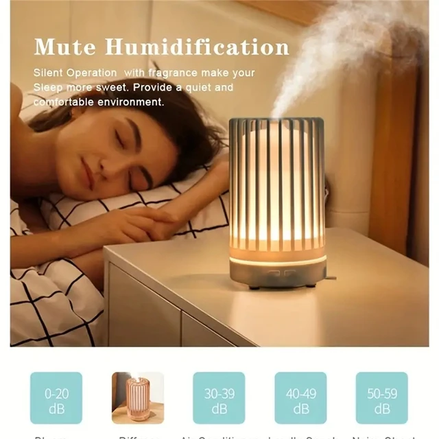 Bird Cage Shaped Aroma Diffuser with 2pcs Essential Oil, Mini USB Humidifier with Colorful Light for Bedroom Office Yoga Room 5