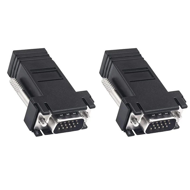 VGA Extender Male to LAN CAT5e/6 RJ45 Network Ethernet Cable to 20M VGA Female Male Adapter for PC Laptop Computer Projector