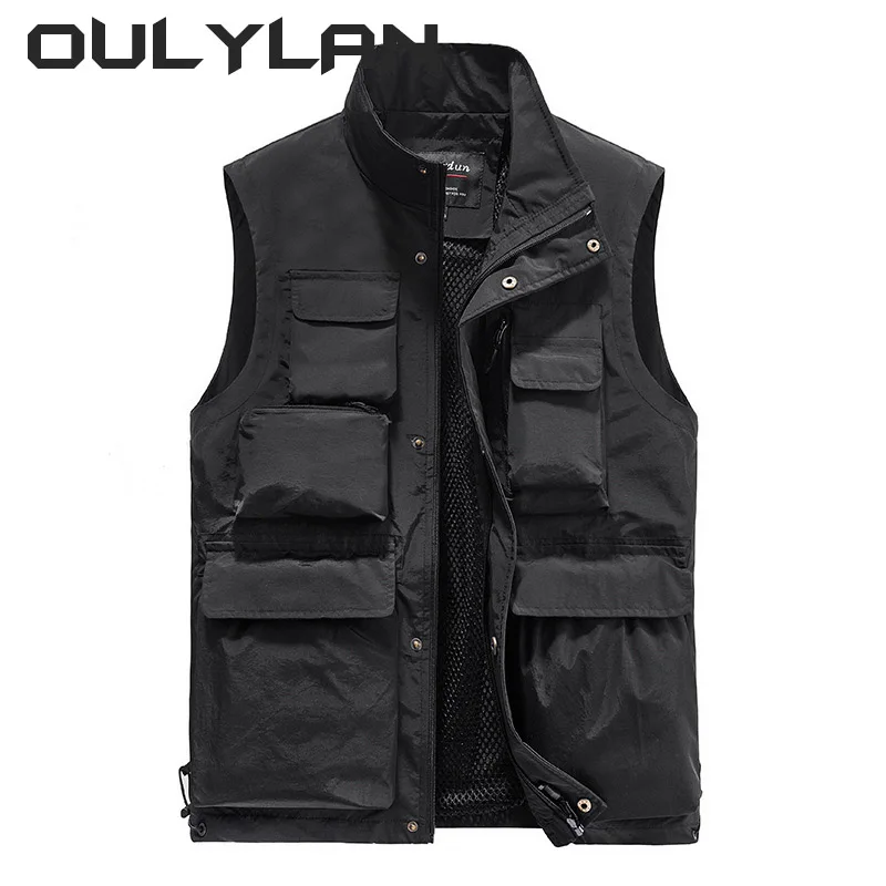2024 Outdoor Vest Multi-Pocket Tinta Unita Fishing Director Reporter Gilet Da Lavoro Fotografia Gilet Casual Nuova Giacca Maschile