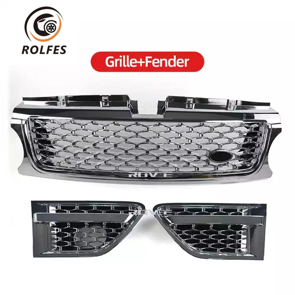 

ROLFES A Set For Land Rover Range Rover Sport 2010-2013 L320 Front Bumper Grille Grill Air Flow Vent Fender Kit Replacement