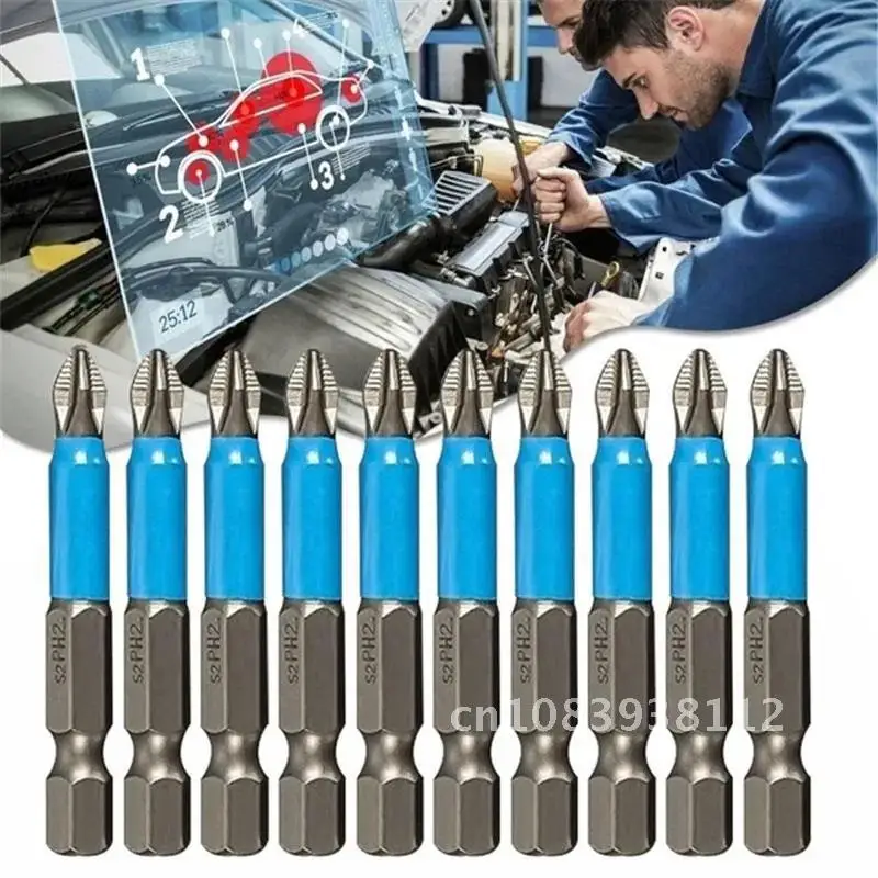 

3/5/10Pcs 50mm PH2 Magnetic Screwdriver Drill Bit Cross bit drill Head Screwdriver Bits Hand Tools Anti Slip Electric Hex Shank