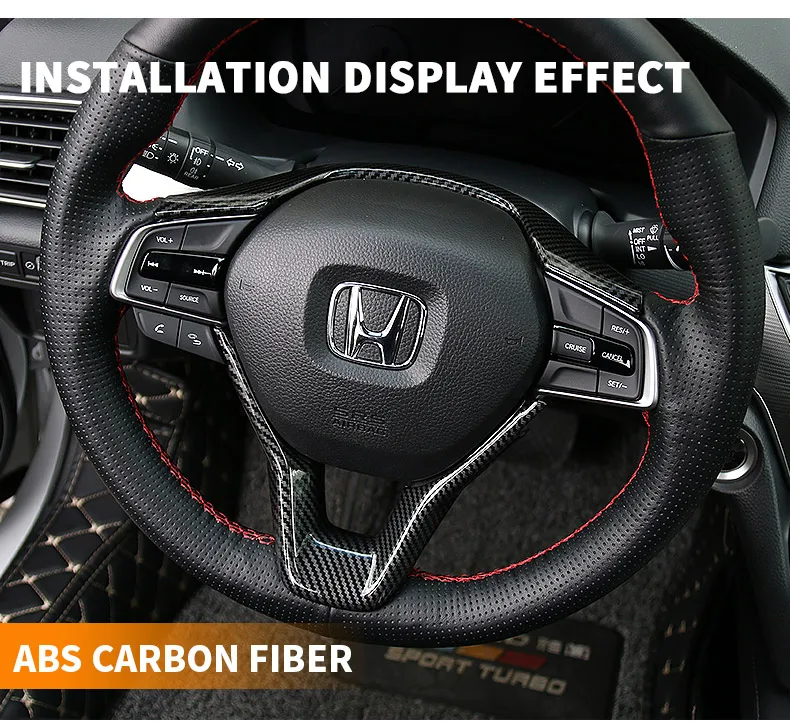 Für Honda Accord 10 10th Generation 2018 2019 2020 Auto Lenkrad Dekorative Rahmen Aufkleber Innen Änderung – Detail 7