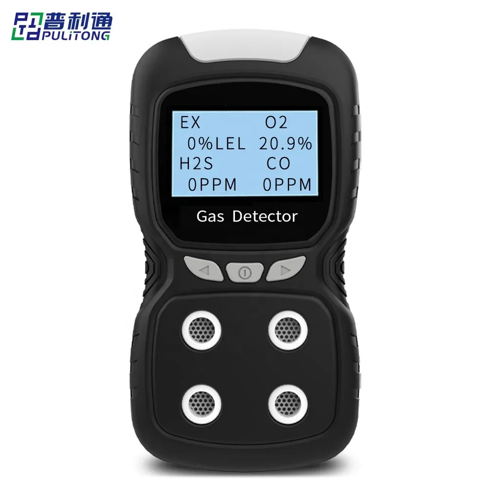 

Portable CO H2S O2 Ex(LEL) 4 Gases Monitor Multi 4 Gas Detector and analyzer with Explosion-proof | Human Voice | Gas Clip