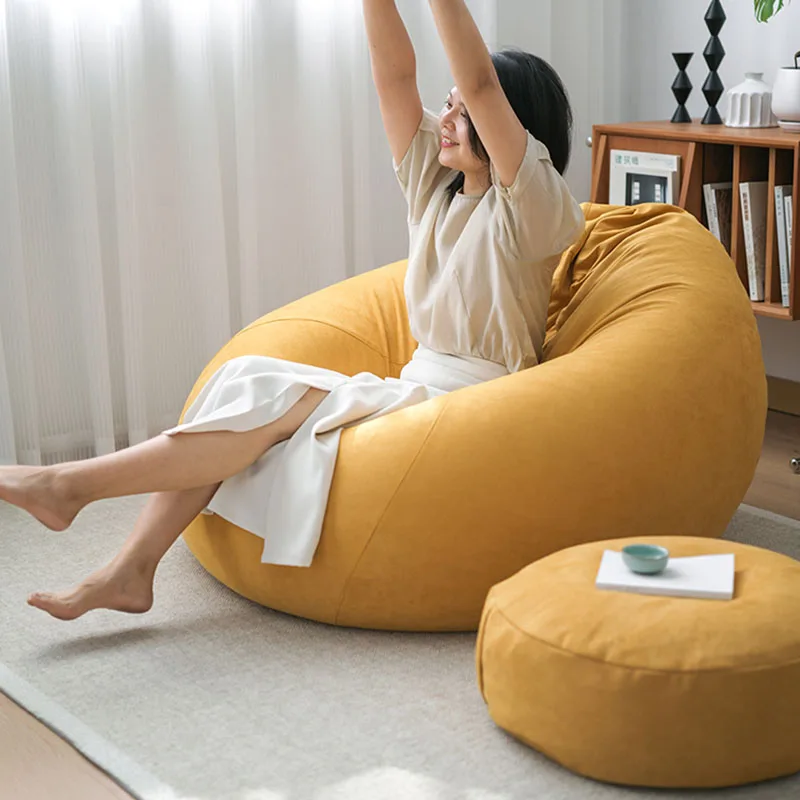 Comfortable Expanding Lazy Sofa Pouf Stuffing Living Room Bean Bag Cloud  Luxury Sillas Para Sala De Estar Sofa Set Furniture