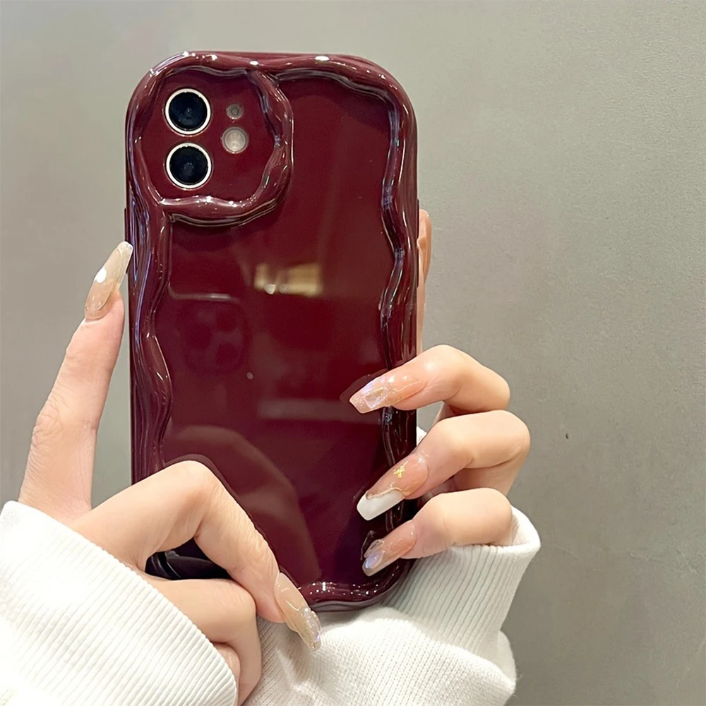 TPU Creme-Handyhülle mit Wellenkante für iPhone 18 17 16 15 14 13 12 11 Pro Max 16Plus 17E Stoßfeste Silikon-Schutzhülle – Detail 8